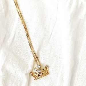 NWT DISNEY Mickey Crown Disney Park Arribas Necklace with Swarovski Crystal